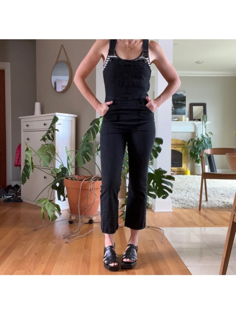 Torn By Ronny Kobo Black Denim Overalls Jumpsuit